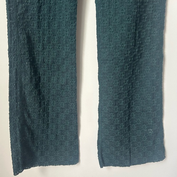 FP One Emerald Green Floral Flare Pants - Picture 4 of 5
